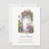 Aangepaste illustratie van bloemende voordeur aankondiging (Voorkant)