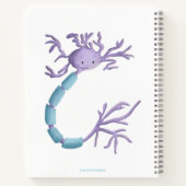 Aangepaste Illustratie van een Cute Cartoon-neuron Notitieboek (Achterkant)
