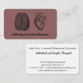 Aangepaste illustratie van het menselijk brein visitekaartje (Voorkant / Achterkant)