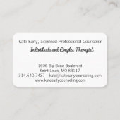 Aangepaste illustratie van het menselijk brein visitekaartje (Achterkant)