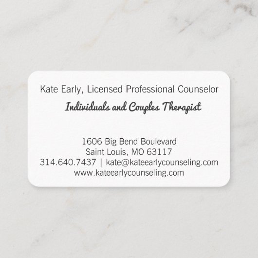 Aangepaste illustratie van het menselijk brein visitekaartje (Achterkant)