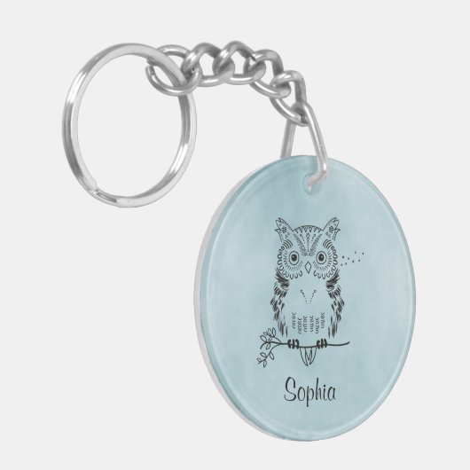 Aangepaste illustratie van kabelbomen sleutelhanger (Voorkant Links)