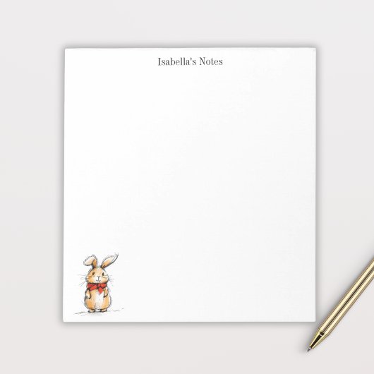 Aangepaste Illustratie van Konijn Notitieblok