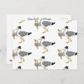 Aangepaste illustratie van zeegarnaal Holiday Hote Briefkaart (Voorkant / Achterkant)