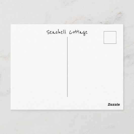 Aangepaste illustratie van zeegarnaal Holiday Hote Briefkaart (Achterkant)