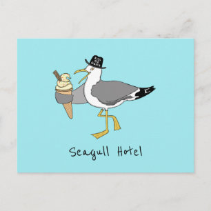 Aangepaste illustratie van zeegarnaal Holiday Hote Briefkaart