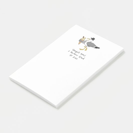 Aangepaste illustratie van zeegarnaal Holiday Hote Post-it® Notes (Schuin)