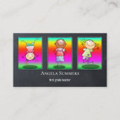 Aangepaste illustraties van foto-inktbordleraar visitekaartje (Voorkant)