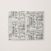 Aangepaste illustraties van  handgereedschappen legpuzzel (Horizontaal)