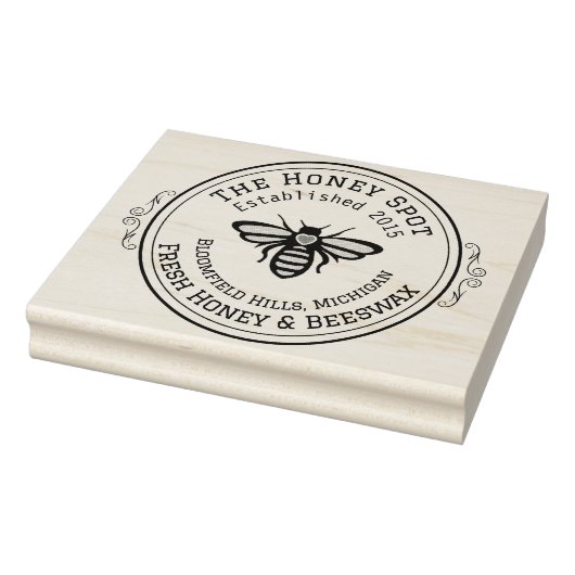 Aangepaste imker & honing Business Rubber Stamp Rubberstempel (Stempel)