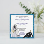 Aangepaste Imperials Royal Wedding Invitations Kaart (Staand voorkant)