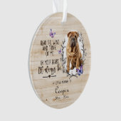 Aangepaste In Lieve Herinneringen Huisdier Hond Bl Ornament (voorkant)