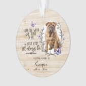 Aangepaste In Lieve Herinneringen Huisdier Hond Bl Ornament (voorkant)