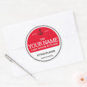 Aangepaste inbliketiketten - Voeg uw eigen woorden Ronde Sticker (Envelop)