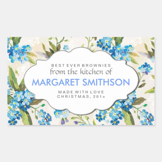 Aangepaste inblikken, bakken of productetiketten rechthoekige sticker (Voorkant)