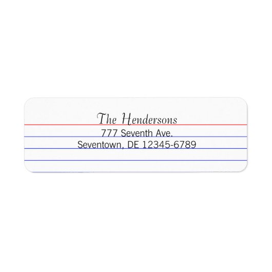 Aangepaste Index Kaart Etiket (Voorkant)