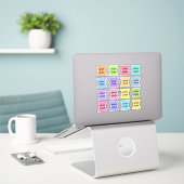 Aangepaste index tabbladen pagina scheiders multic sticker (Laptop op bureau)