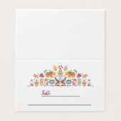 Aangepaste Indiase bloemen Elefant Visitekaartje (Buitenkant ongevouwen)