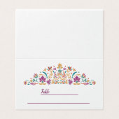 Aangepaste Indiase bloemen Visitekaartje (Buitenkant ongevouwen)