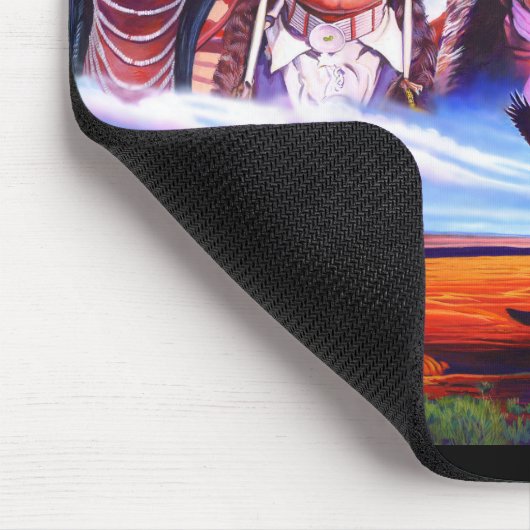 Aangepaste Indiase Chiefs Native Americans Schilde Muismat (Hoek)