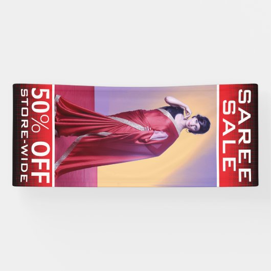 Aangepaste Indiase Mode Spandoek (Horizontaal)