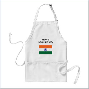 Aangepaste Indiase Vlag Oranje Wit en Groen Standaard Schort