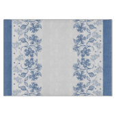 Aangepaste Indigo Blue Floral Border Cutting Board Snijplank (Voorkant)