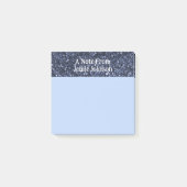 Aangepaste indigo Blue Glitter Post-it® Notes (Voorkant)