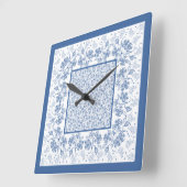 Aangepaste indigoblauwflessenklok aan de rand vierkante klok (Hoek)