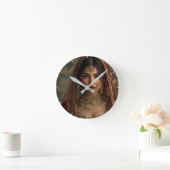 Aangepaste Indische meisje foto  Modern cadeau Ronde Klok (Huis)