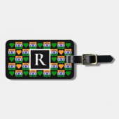 Aangepaste Indische vlag Aangepaste tekstbrief Ind Bagagelabel (Voorkant horizontaal)