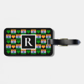 Aangepaste Indische vlag Aangepaste tekstbrief Ind Bagagelabel (Achterkant horizontaal)