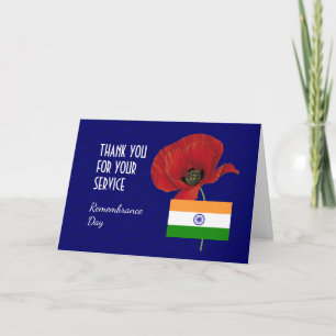 Aangepaste INDISE VETERANEN DAG Bedankkaart