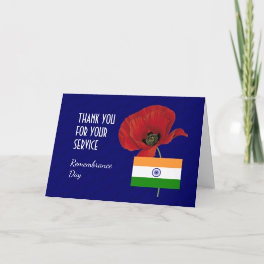 Aangepaste INDISE VETERANEN DAG Bedankkaart (Voorkant)