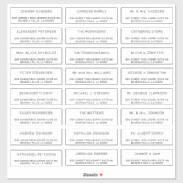 Aangepaste individuele gast mailing adresetiketten sticker