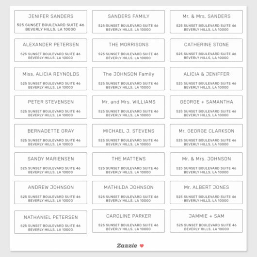 Aangepaste individuele gast mailing adresetiketten sticker (Vel)