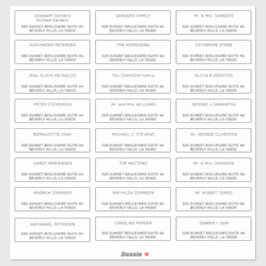 Aangepaste individuele gast mailing adreslabels sticker