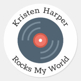 Aangepaste individuele Rocks Mijn wereld gepersona Ronde Sticker