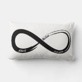 Aangepaste Infinity Couples Jubileum Gift Kussen (Achterkant)