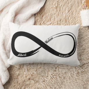 Aangepaste Infinity Couples Jubileum Gift Kussen