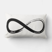 Aangepaste Infinity Couples Jubileum Gift Kussen (Voorkant)