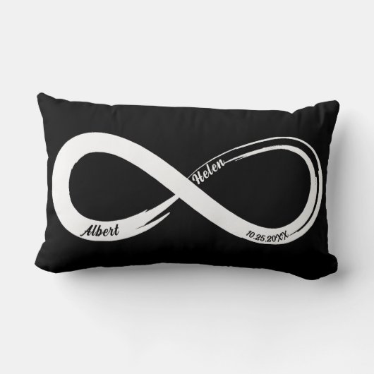 Aangepaste Infinity Couples Jubileum Gift Kussen (Achterkant)