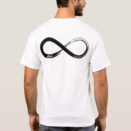 Aangepaste Infinity Couples Jubileum Gift T-shirt (Achterkant)