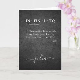 Aangepaste INFINITY Liefde voor jou Woordenboek De Kaart
