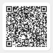Aangepaste Info Gepersonaliseerde Vierkante Sticke Sticker (Voorkant)