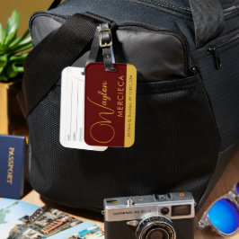 Aangepaste informatie Gepersonaliseerde luxe reis Bagagelabel