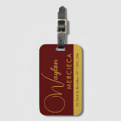 Aangepaste informatie Gepersonaliseerde luxe reis Bagagelabel (Voorkant (verticaal))