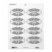 Aangepaste informatie over uw bedrijfsnaam Adresla Etiket (Full Sheet)