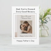 Aangepaste ingelijste herinneringen – Foto Vaderda Kaart (Staand voorkant)