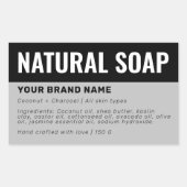 Aangepaste ingrediëntenlabel voor zeepverpakking rechthoekige sticker (Voorkant)